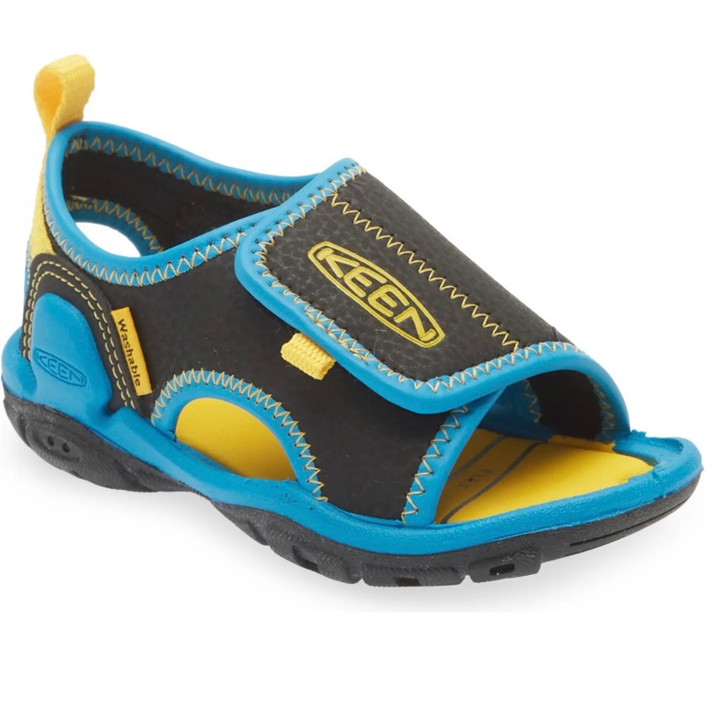 Keen Little Kids' Knotch Creek Water Friendly Velcro Sandals in Blue